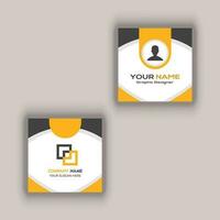 Square Business Card Design vector