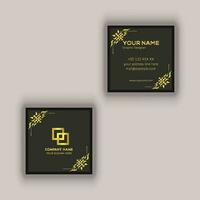 Square Business Card Modern Creative and Clean Two sided Business Card Template vector