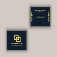 Square Business Card Design vector