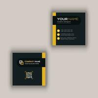 Square Business Card Modern Creative and Clean Two sided Business Card Template vector