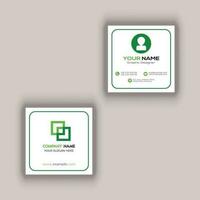 Square Business Card Modern Creative and Clean Two sided Business Card Template vector