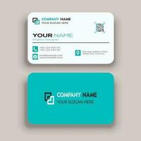 Modern business card template design and round business card vector