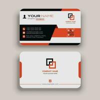 Modern business card template design and round business card vector