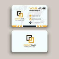 Modern business card template design and round business card vector