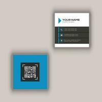 Square Business Card Modern Creative and Clean Two sided Business Card Template vector