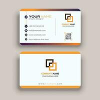 Modern business card template design and round business card vector