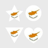 Cyprus flag vector icons set of illustrations