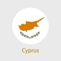 Cyprus flag vector icons set of illustrations