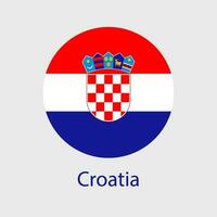 Croatia flag vector icons set of illustrations