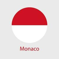 Monaco flag vector icons set of illustrations