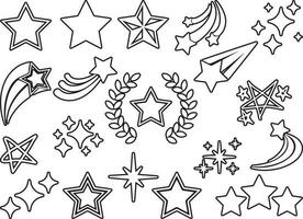 Yellow, gold, and orange sparkles symbols vector. The set of original vector stars sparkle icons. Bright fireworks, decoration twinkle, shiny flash. Glowing light effect stars and bursts collection.