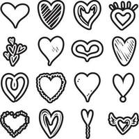 love Vector bundle love and heart icon pack. Funny pictograms of a couple. Concept of love, relationship, emotions and gifts .eps