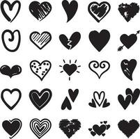 love Vector bundle love and heart icon pack. Funny pictograms of a couple. Concept of love, relationship, emotions and gifts .eps