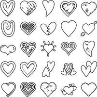 amor vector haz amor y corazón icono embalar. gracioso pictogramas de un Pareja. concepto de amar, relación, emociones y regalos .eps