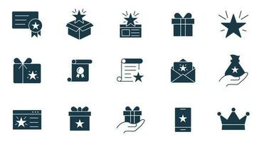 Voucher gift icon vector.  Star, gift box, discount card, donation, Sale voucher, illustration vector