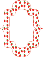 Frame with strawberry background for decoration. png