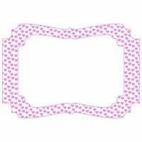 Frame with pink hearts for decoration photo