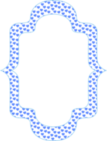 Frame with blue hearts for decoration. png