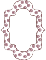 Frame with abstract circles for decoration. png