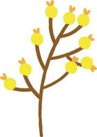 Branch with berries for decoration. vector