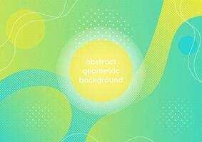 Abstract geometric background with fluid gradient shapes. Vector horizontal background.