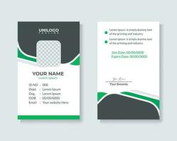 Professional ID Card Template Employee Id card Office Id card for your company. vector