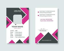 Professional ID Card Template Employee Id card Office Id card for your company. vector