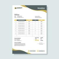 Modern and clean invoice template vector design