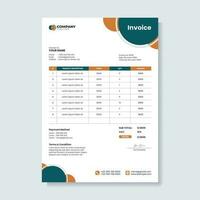 Modern and clean invoice template vector design