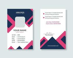 Professional ID Card Template Employee Id card Office Id card for your company. vector