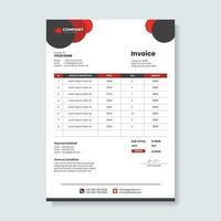 Modern and clean invoice template vector design