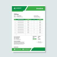 Modern and clean invoice template vector design