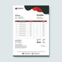 Modern and clean invoice template vector design