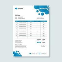 Modern and clean invoice template vector design