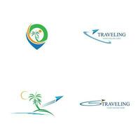 modern color agency travel check business logo. transport, logistics delivery logo design vector