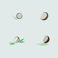 coconut logo and symbol vector