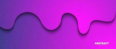 Abstractv wave shape papercut gradient purple color background banner vector