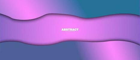 Abstractv wave shape papercut gradient purple color background banner vector