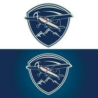 Blue Airplane logo vector