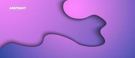 Abstractv wave shape papercut gradient purple color background banner vector