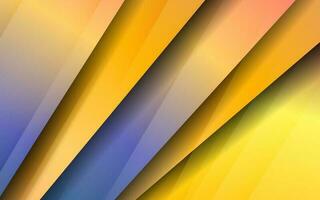 Abstract overlap layer gradient blue and yellow color vector