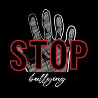 stop bullying lettering message image vector design