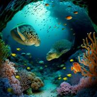 Life Under the Sea in the Reef photo