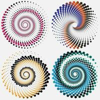 halfton circle pattern vector design