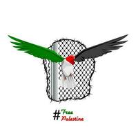 illustration vector of dove symbol for free palestine, perfect for print, etc