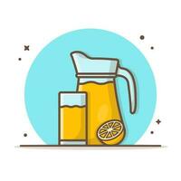 Orange Juice Cartoon Vector Icon Illustration. drink Object Icon Concept Isolated. flat Cartoon Style.