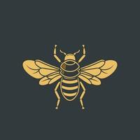 simple bee logo design vector illustration