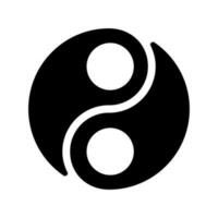 Ying Yang Icon Vector Symbol Design Illustration