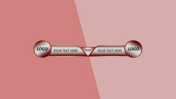 Illustration vector graphics of Lower Third Lower Third Circle Line Red