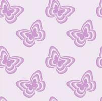 Purple butterfly repeat seamless pattern background vector